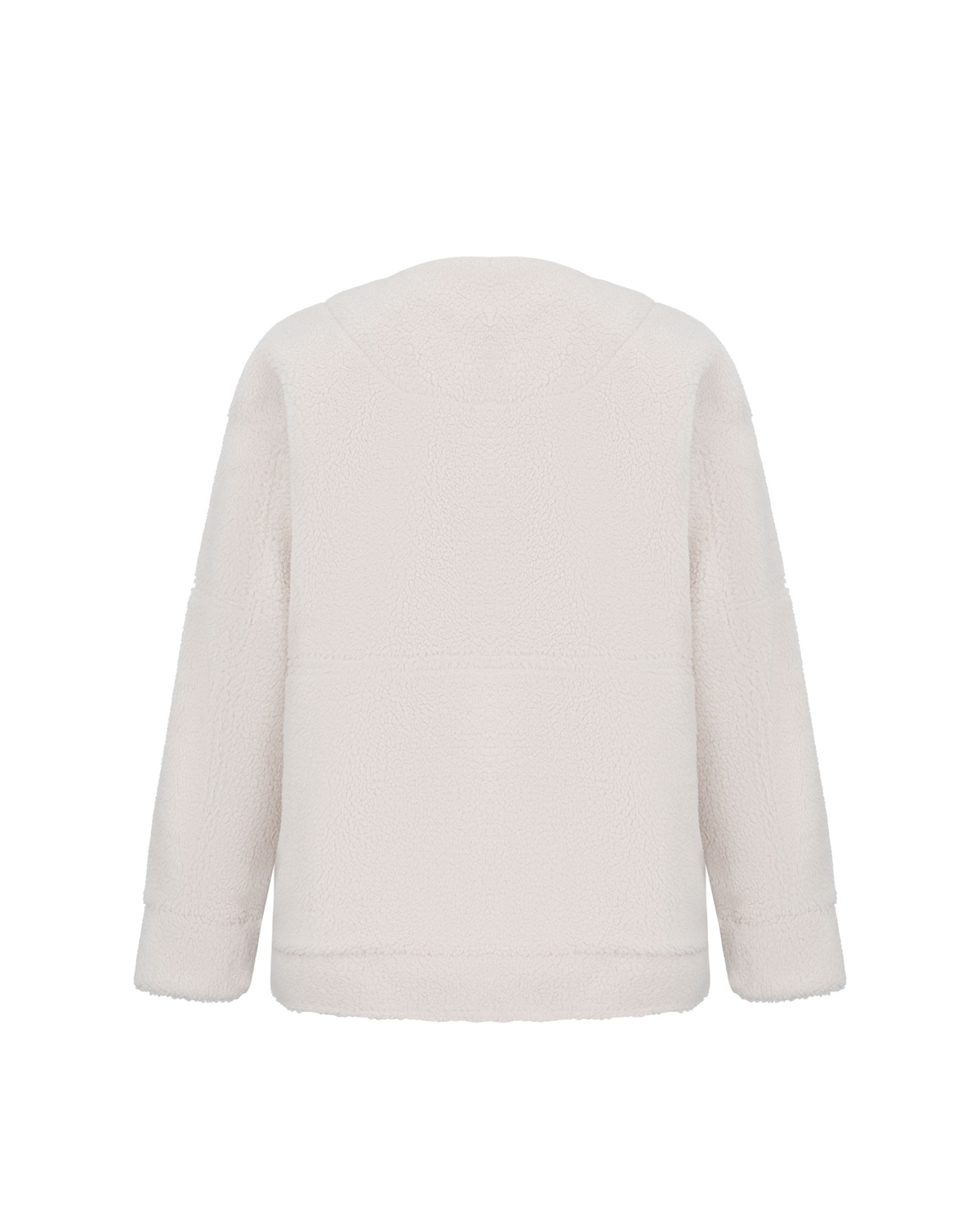 Shearling Coat with Faux Leather Inserts
