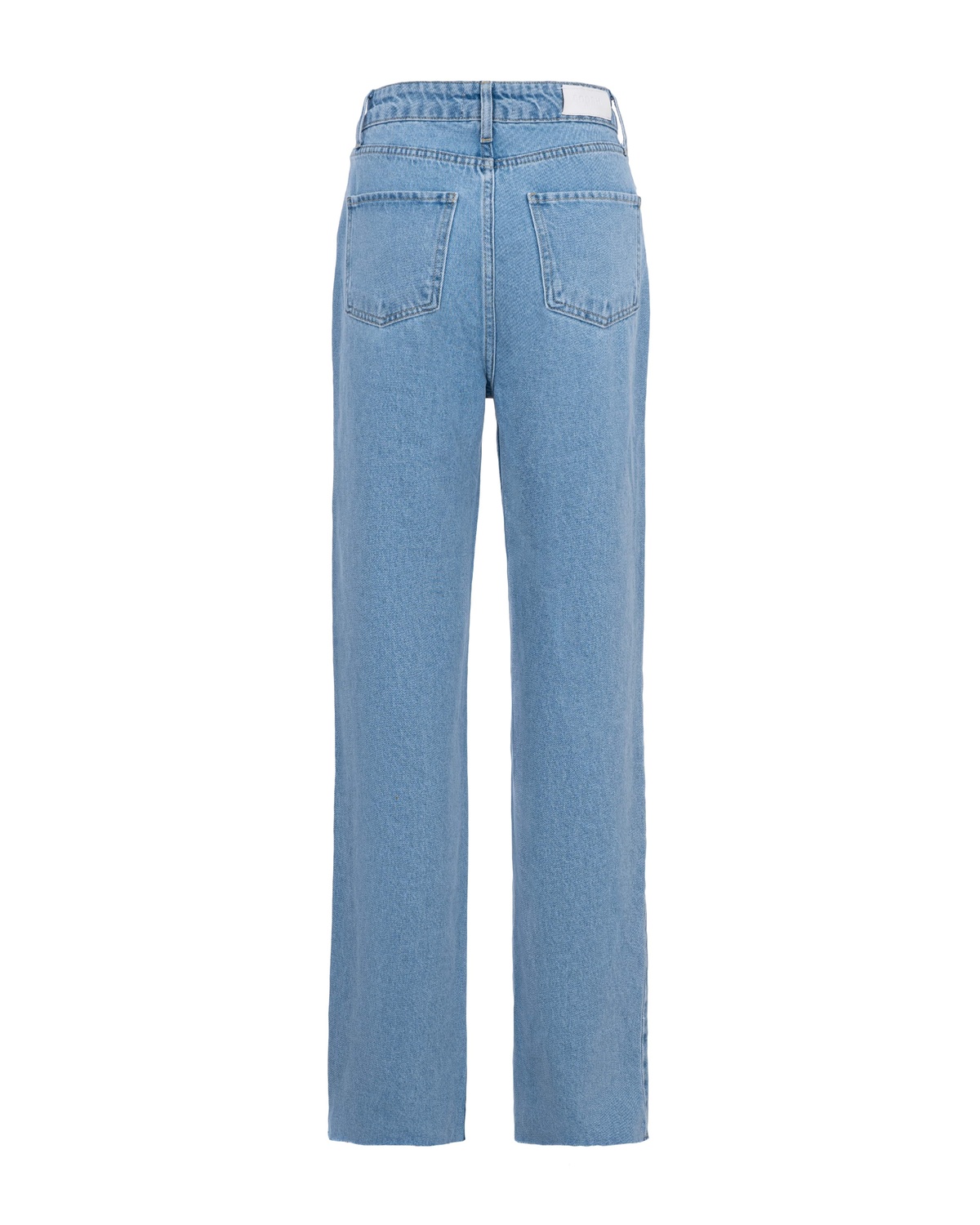 Straight Cut BASIC Jeans with a High Waist