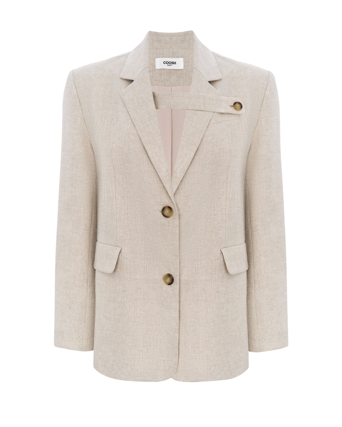 Single-breasted Blazer with Strap Detail