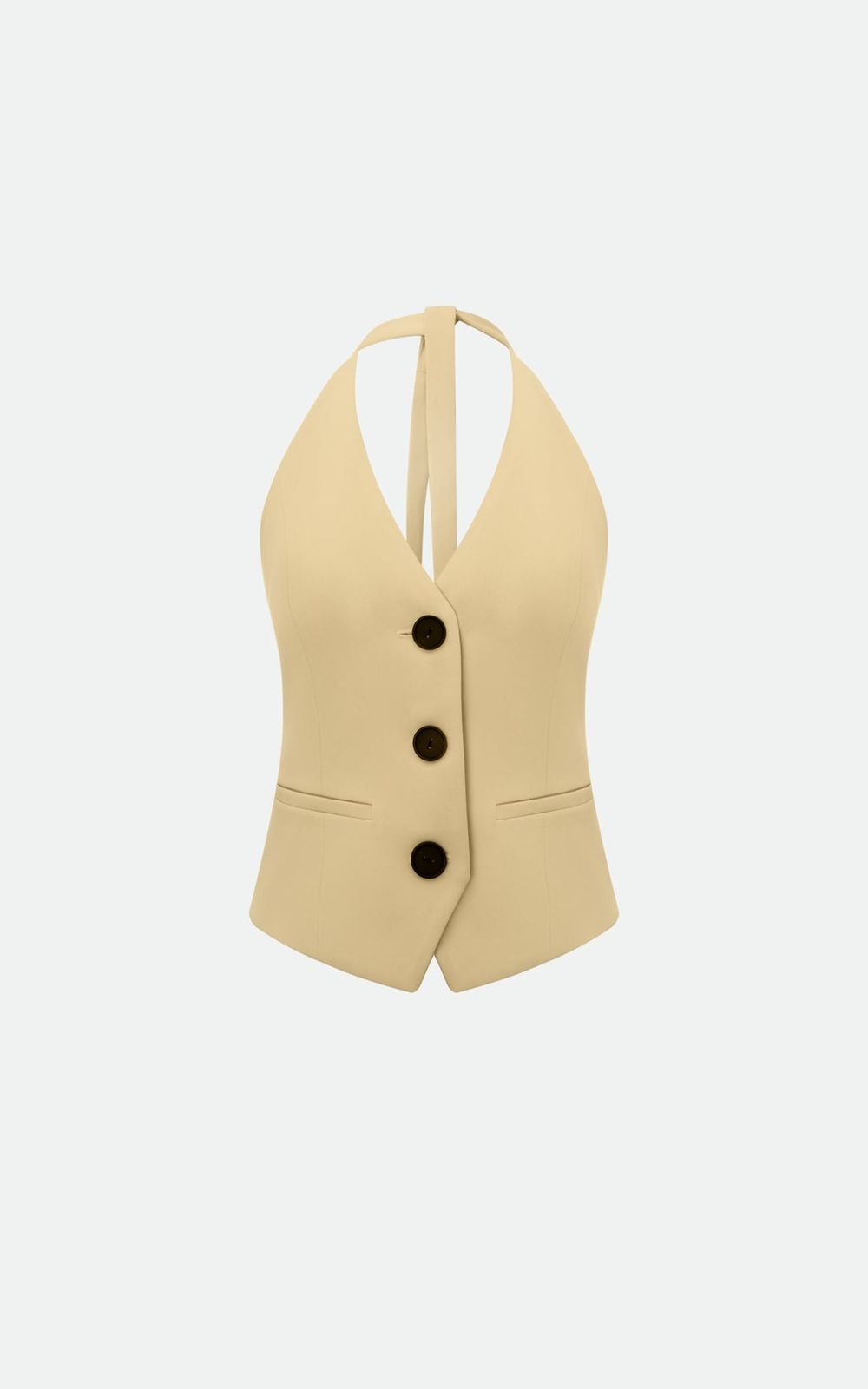 Жилет із контрастними ґудзиками BUTTER YELLOW