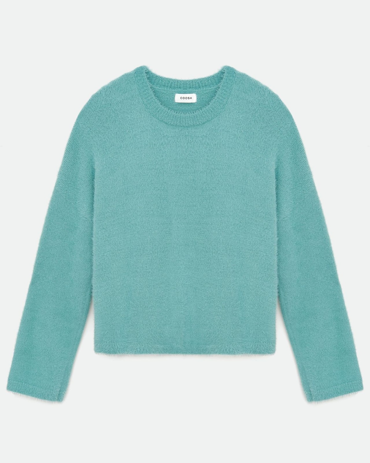 Dropped Shoulder Line Fluffy Sweater