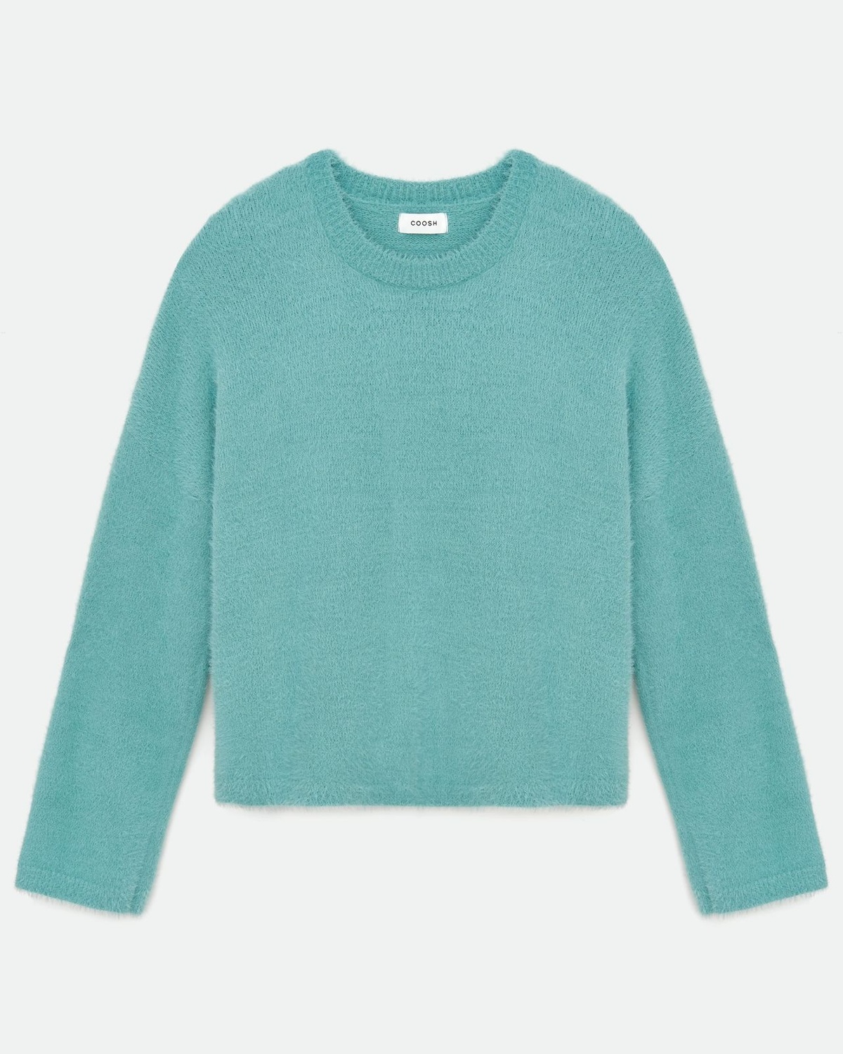 Dropped Shoulder Line Fluffy Sweater