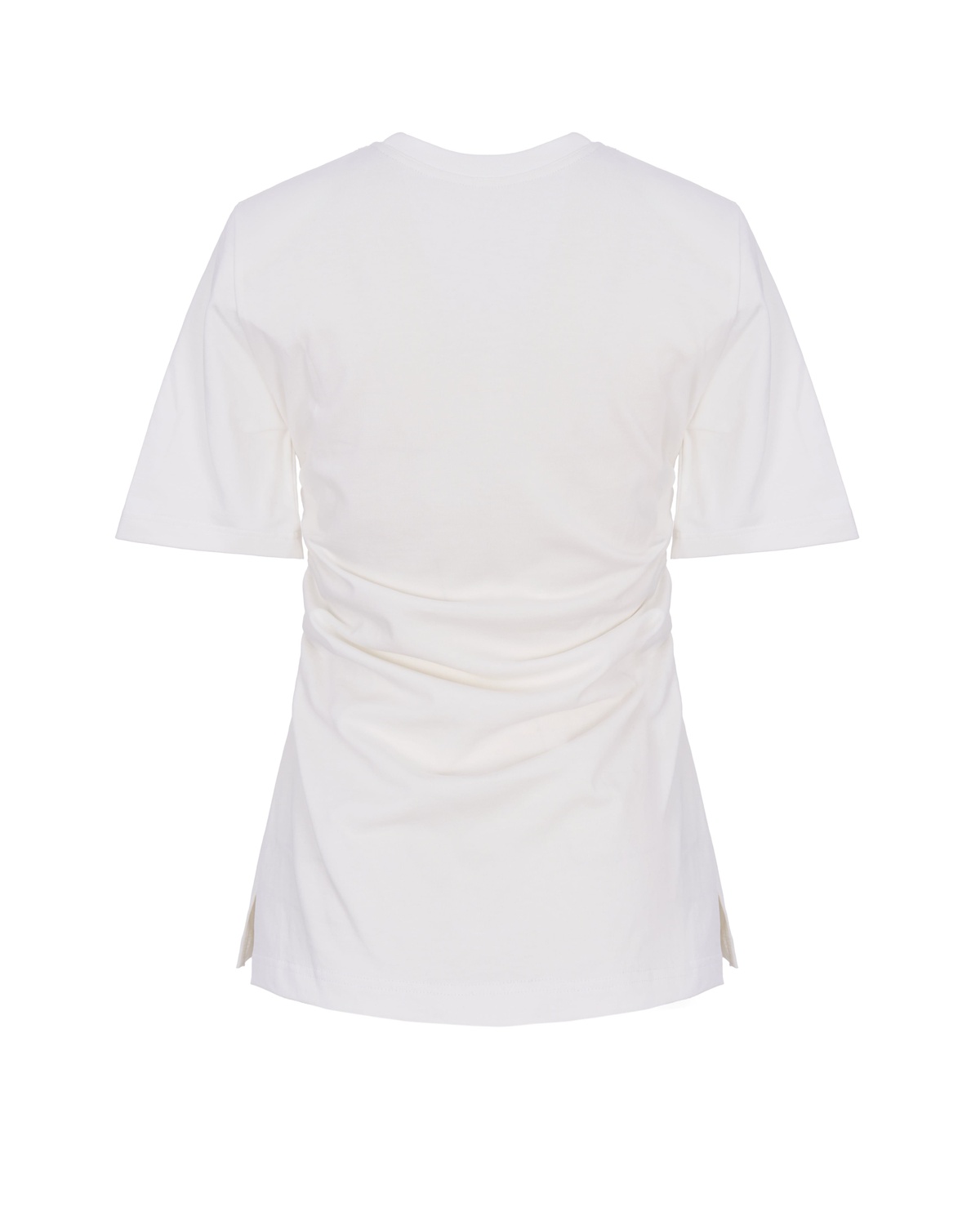Draped T-shirt with Shoulder Pads