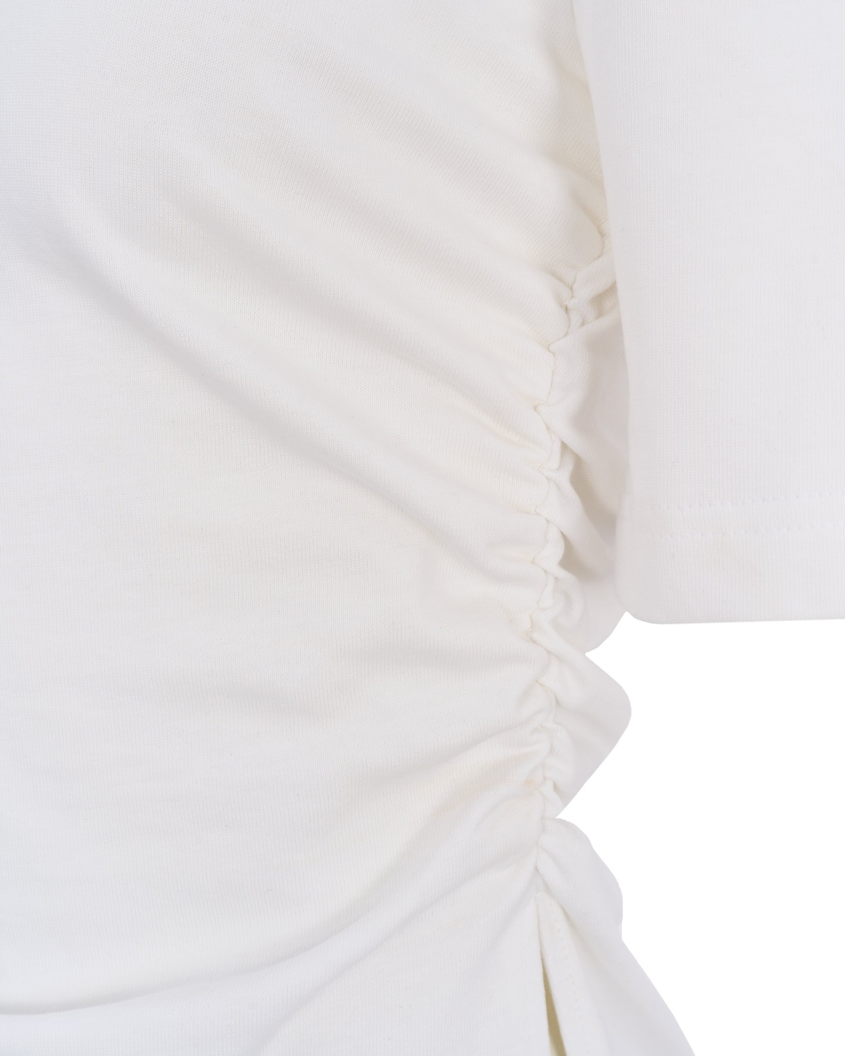 Draped T-shirt with Shoulder Pads
