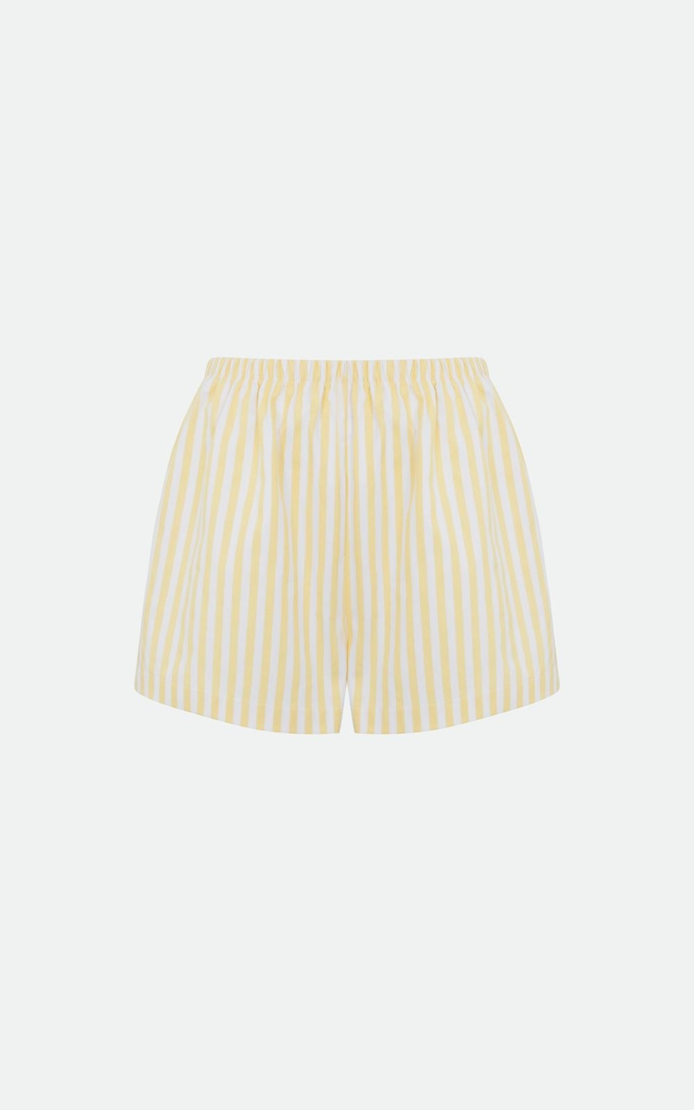 Striped Pyjama-Style Shirt and Shorts Matching Set
