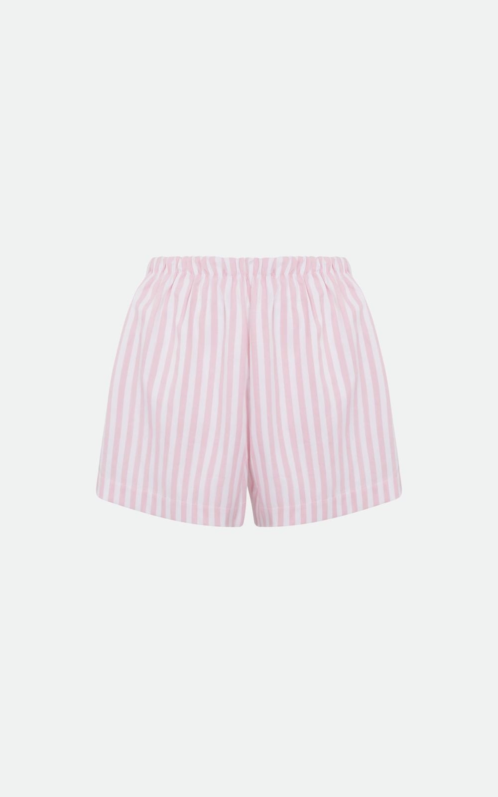 Striped Pyjama-Style Shirt and Shorts Matching Set 