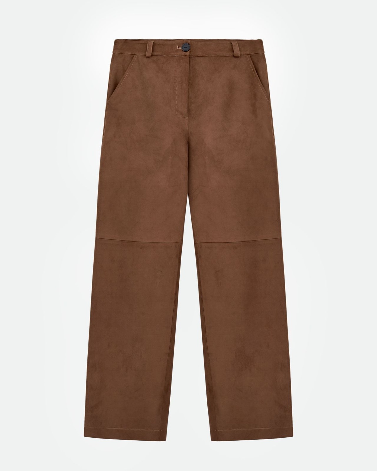 Premium Faux Suede Straight Cut Pants