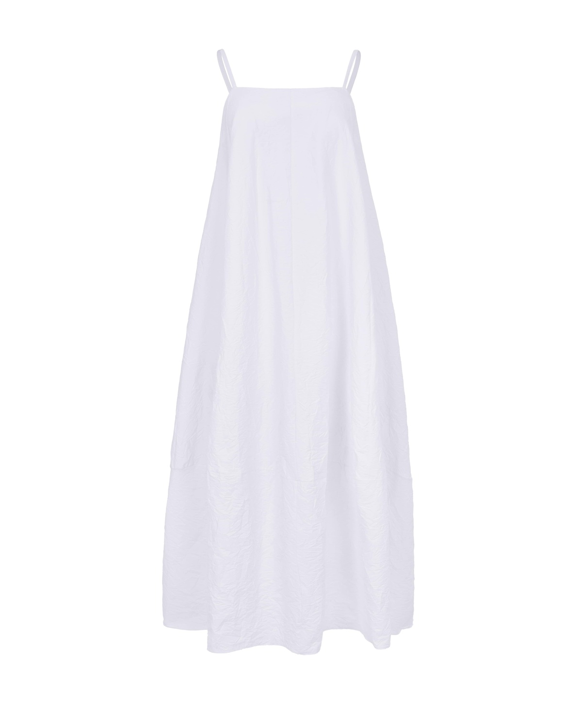 Creased Free Cut Sundress with Straps