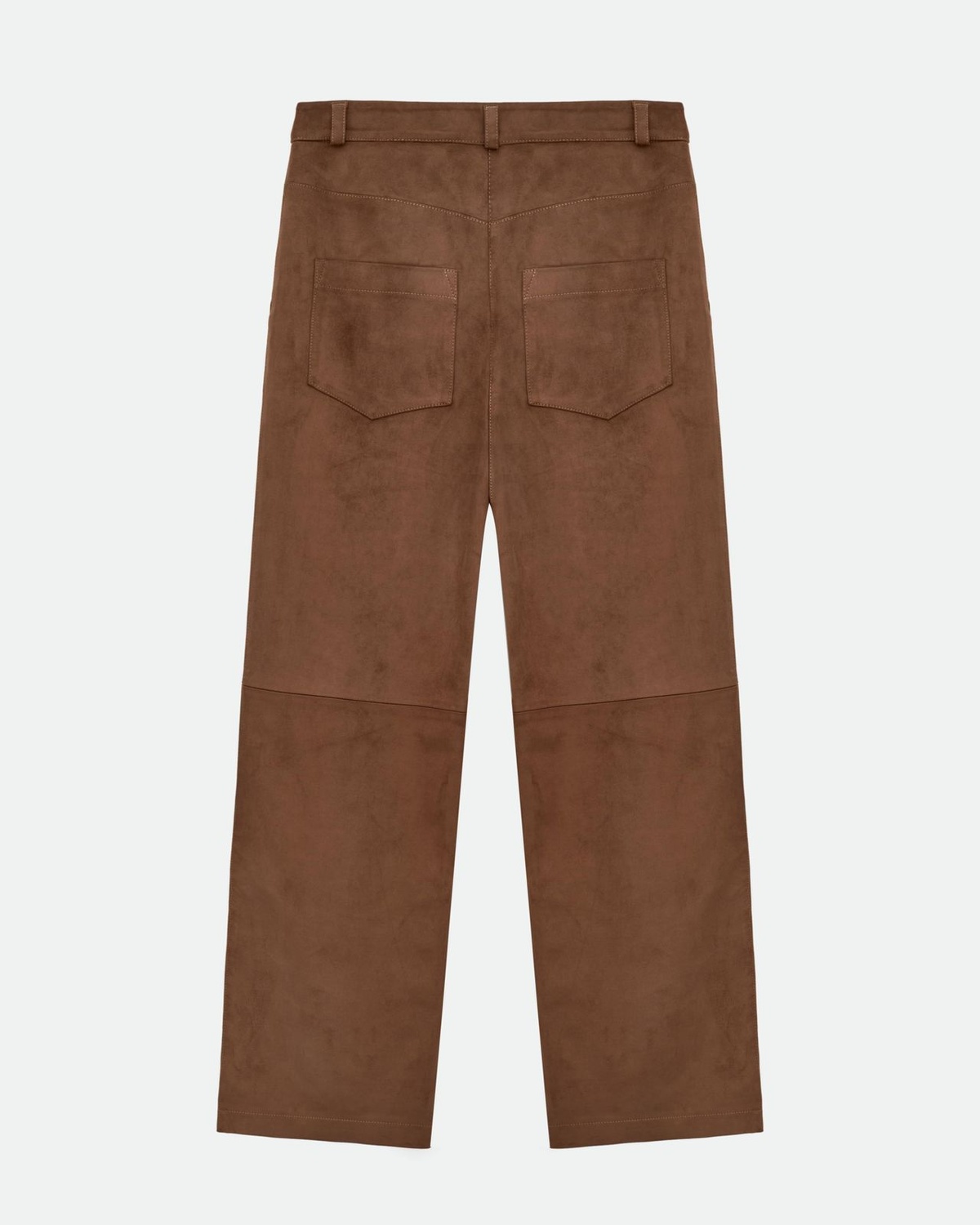 Premium Faux Suede Straight Cut Pants