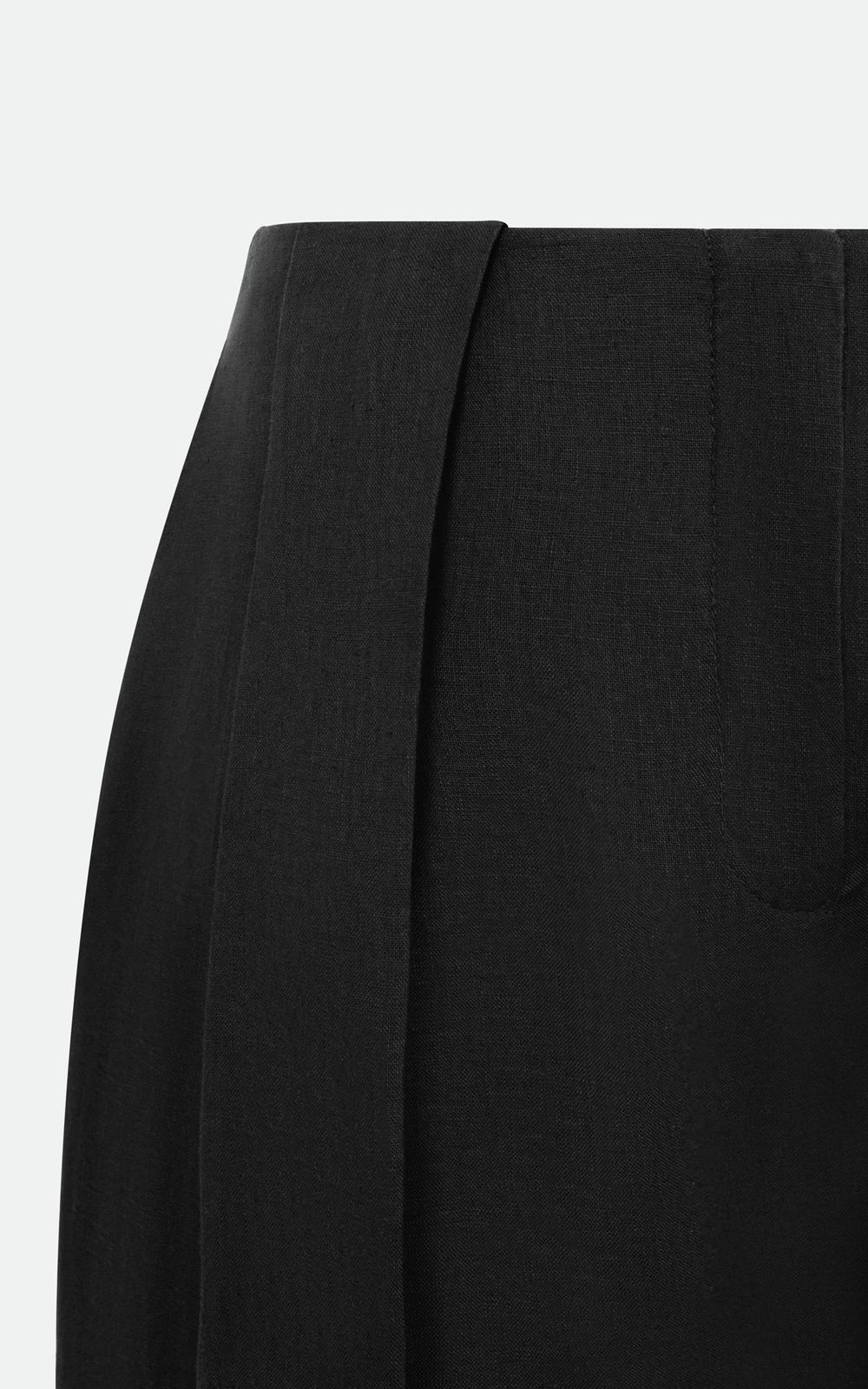 Organic Hemp Mid Rise Palazzo Pants Black