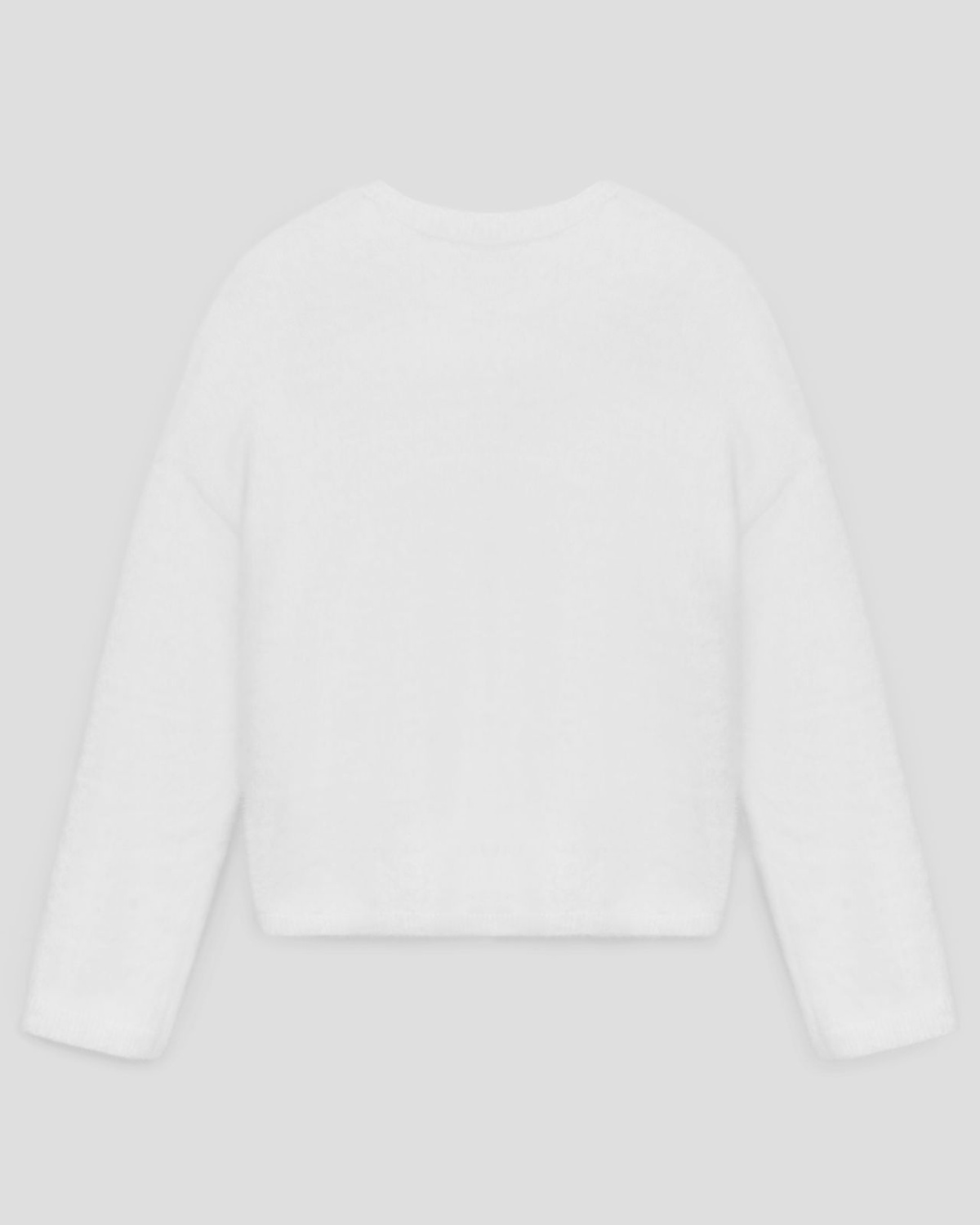 Dropped Shoulder Line Fluffy Sweater