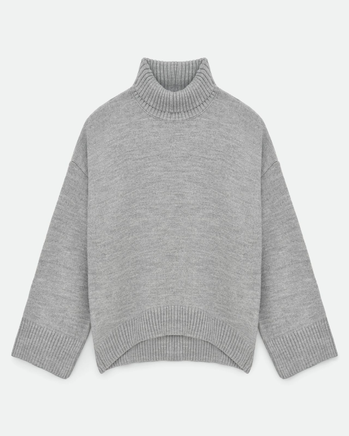 Wool Blend Turtleneck Oversize Sweater