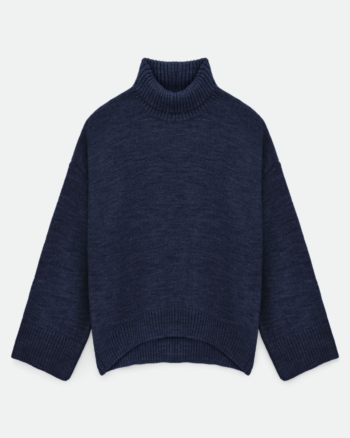 Wool Blend Turtleneck Oversize Sweater