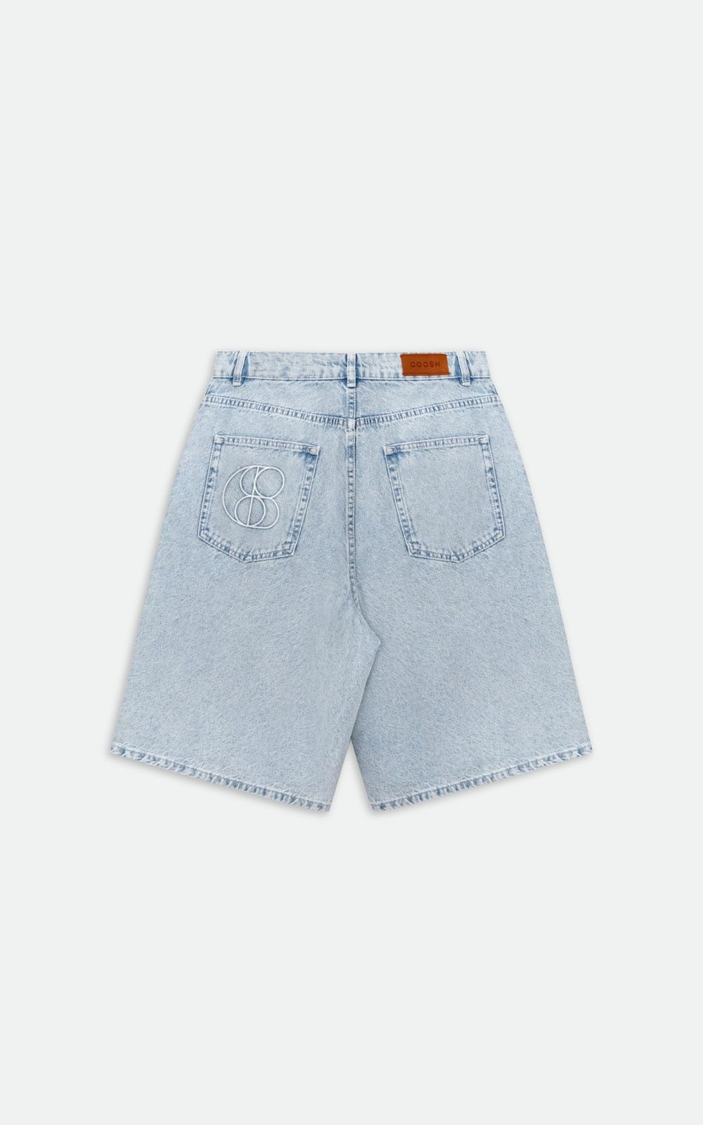 Cropped Denim Bermuda Shorts