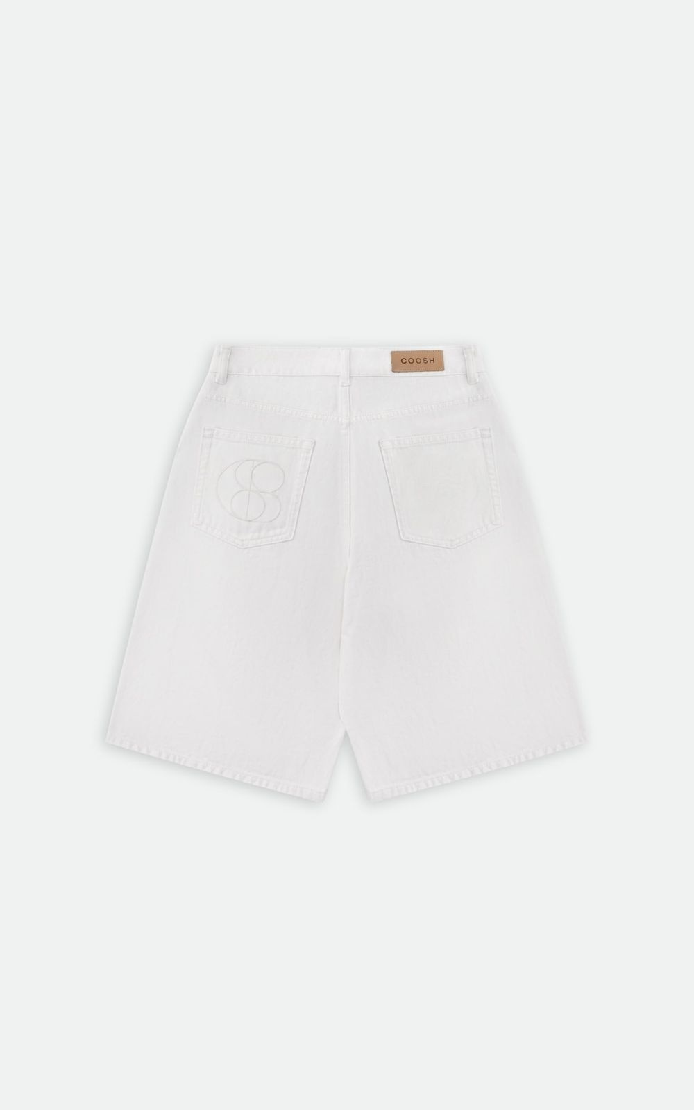 Cropped Denim Bermuda Shorts
