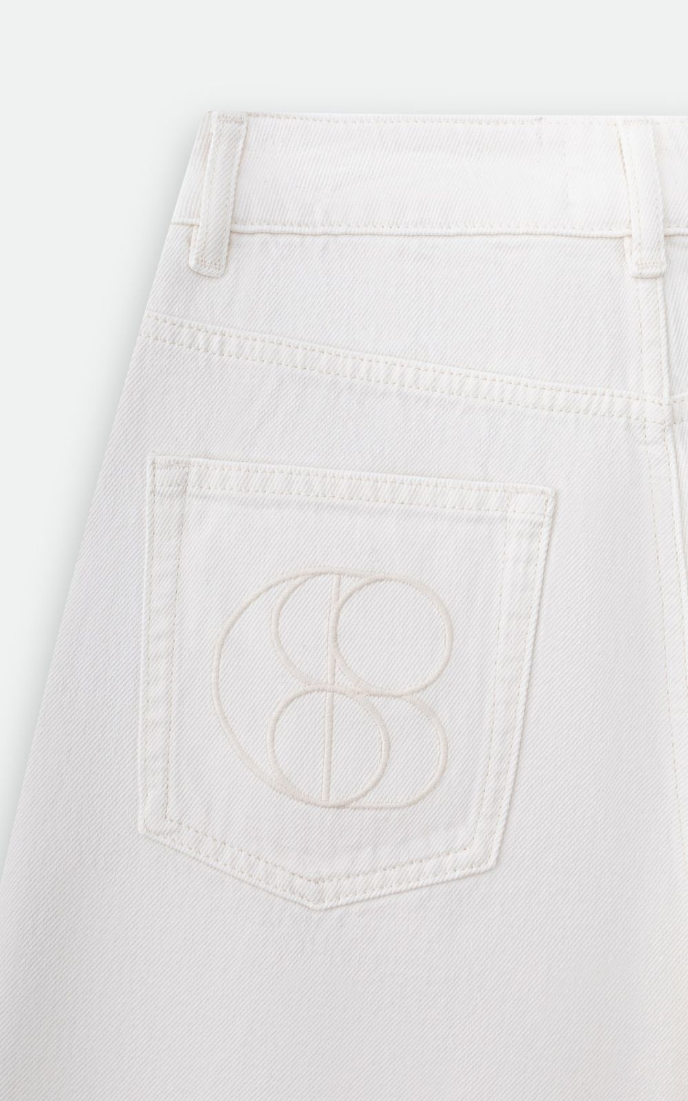 Cropped Denim Bermuda Shorts