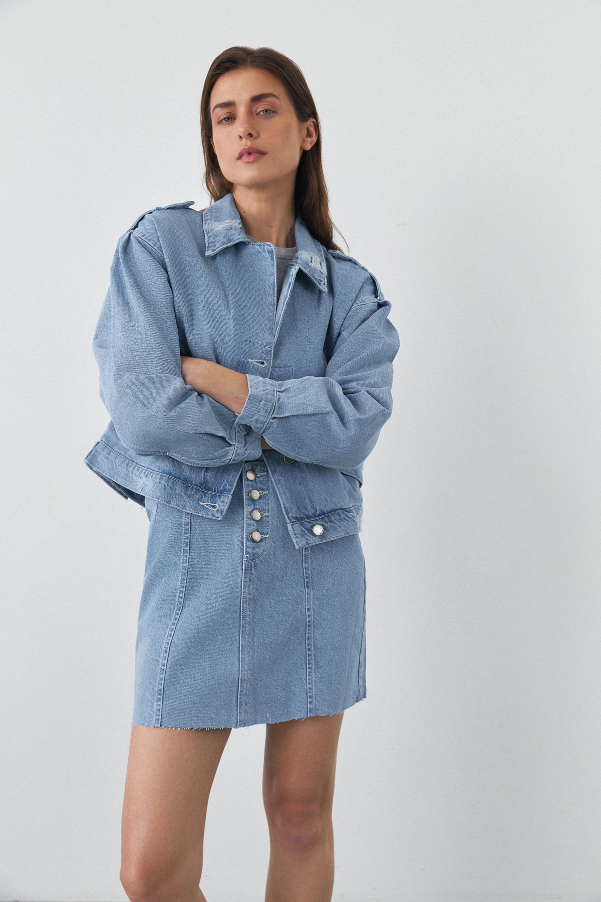 Cropped Denim Jacket