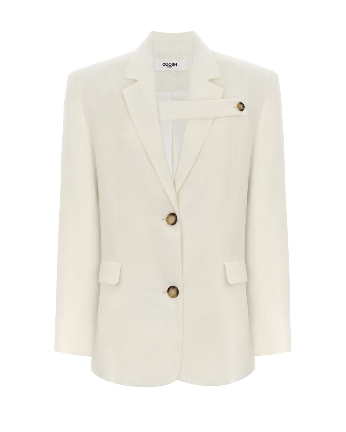 Single-breasted Blazer with Strap Detail