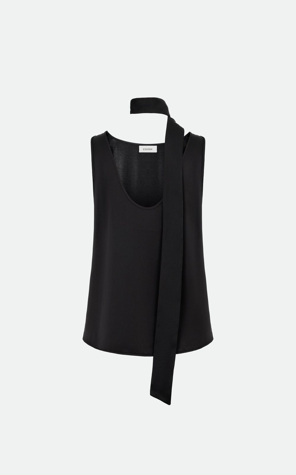 Satin Top with Thin Scarf