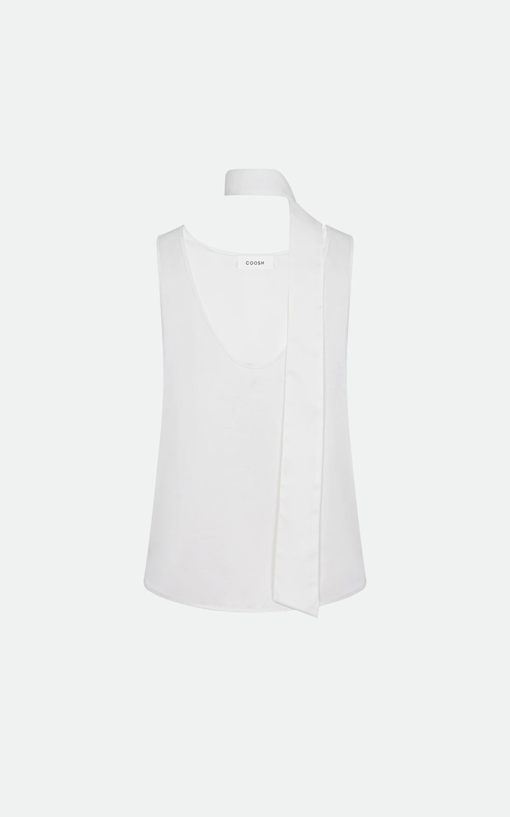 Satin Top with Thin Scarf