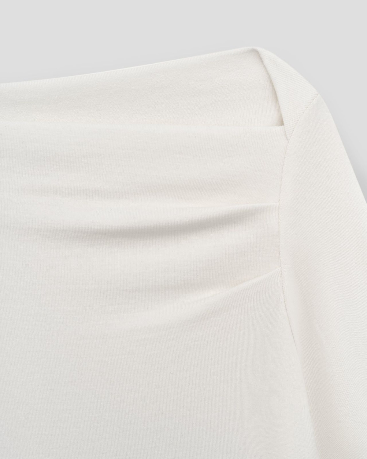 Asymmetric Neck Cotton Longsleeve