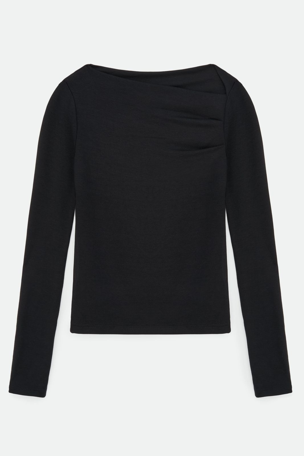 Asymmetric Neck Cotton Longsleeve