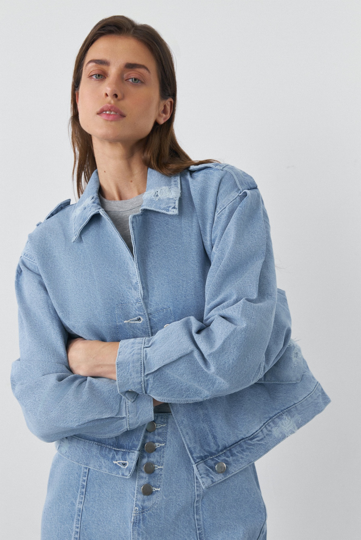 Cropped Denim Jacket