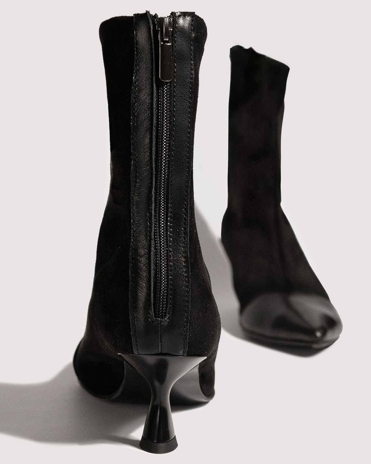 Kitten Heel Suede Ankle Boots NAOMI