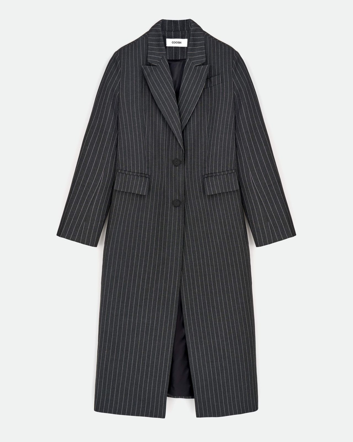 Striped Maxi Blazer Coat