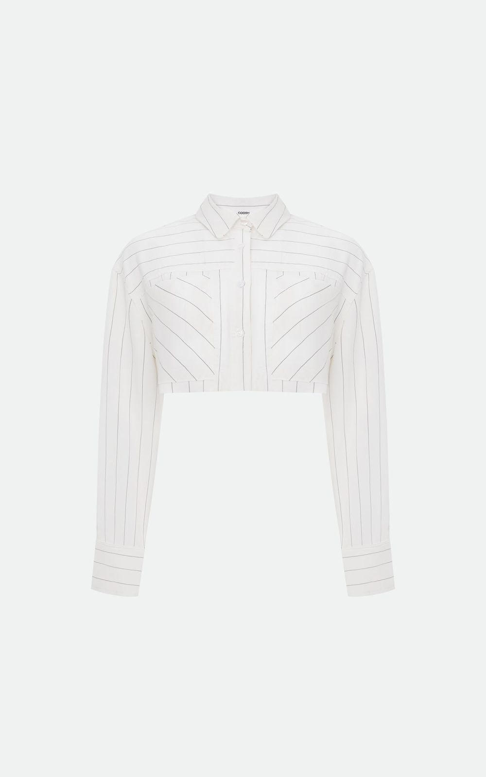 Striped Crop Viscose Shirt