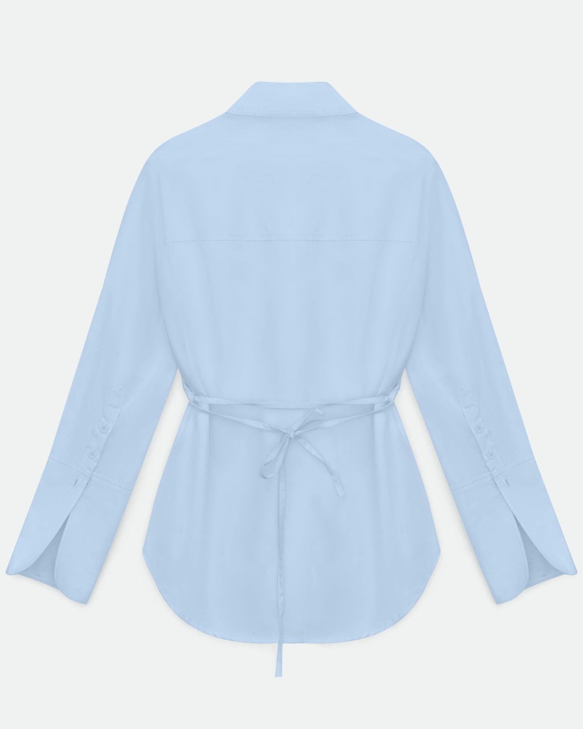Fitted Shirt with Decorative Tie Belt