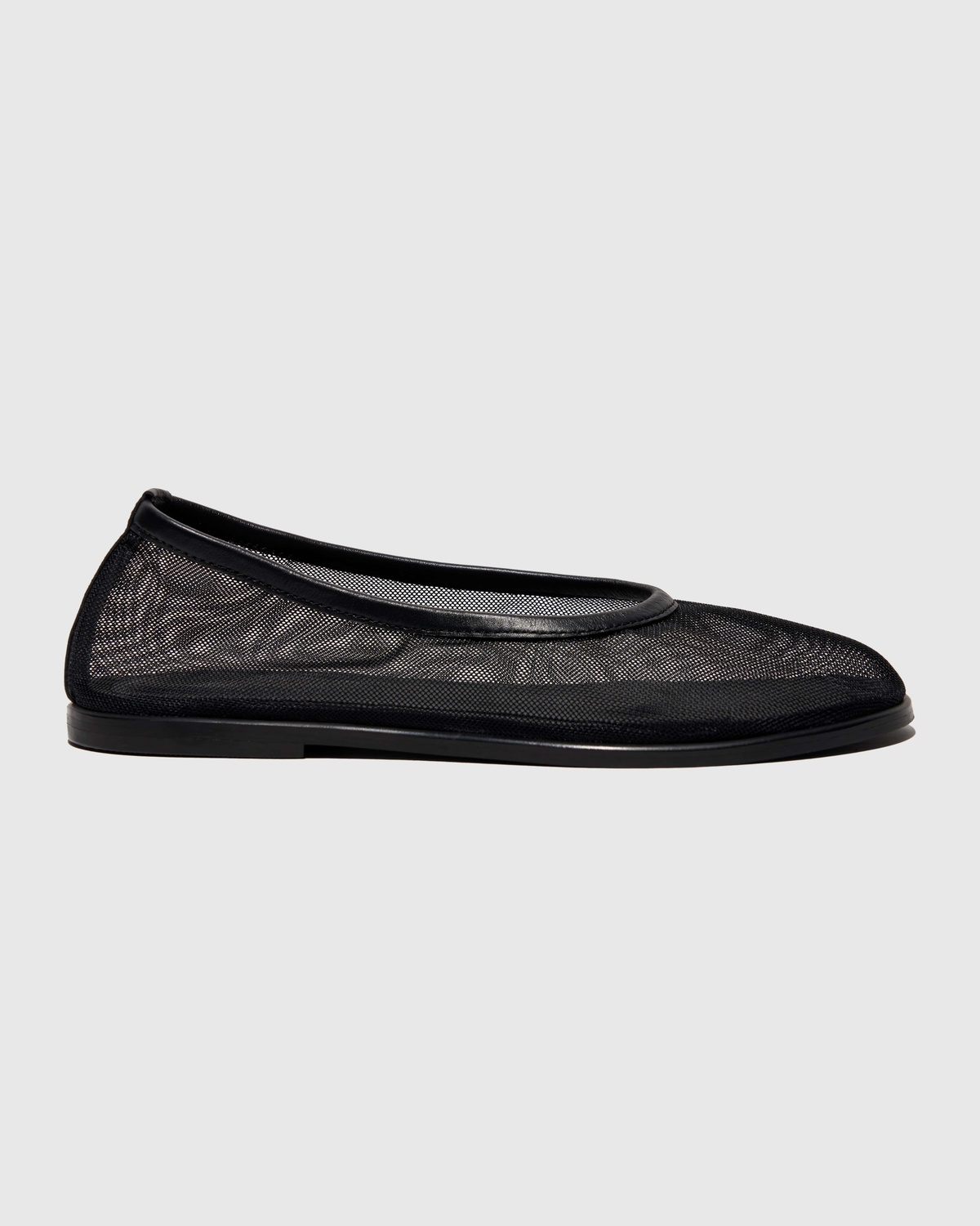 Round Toe Translucent Mesh Ballet Flats