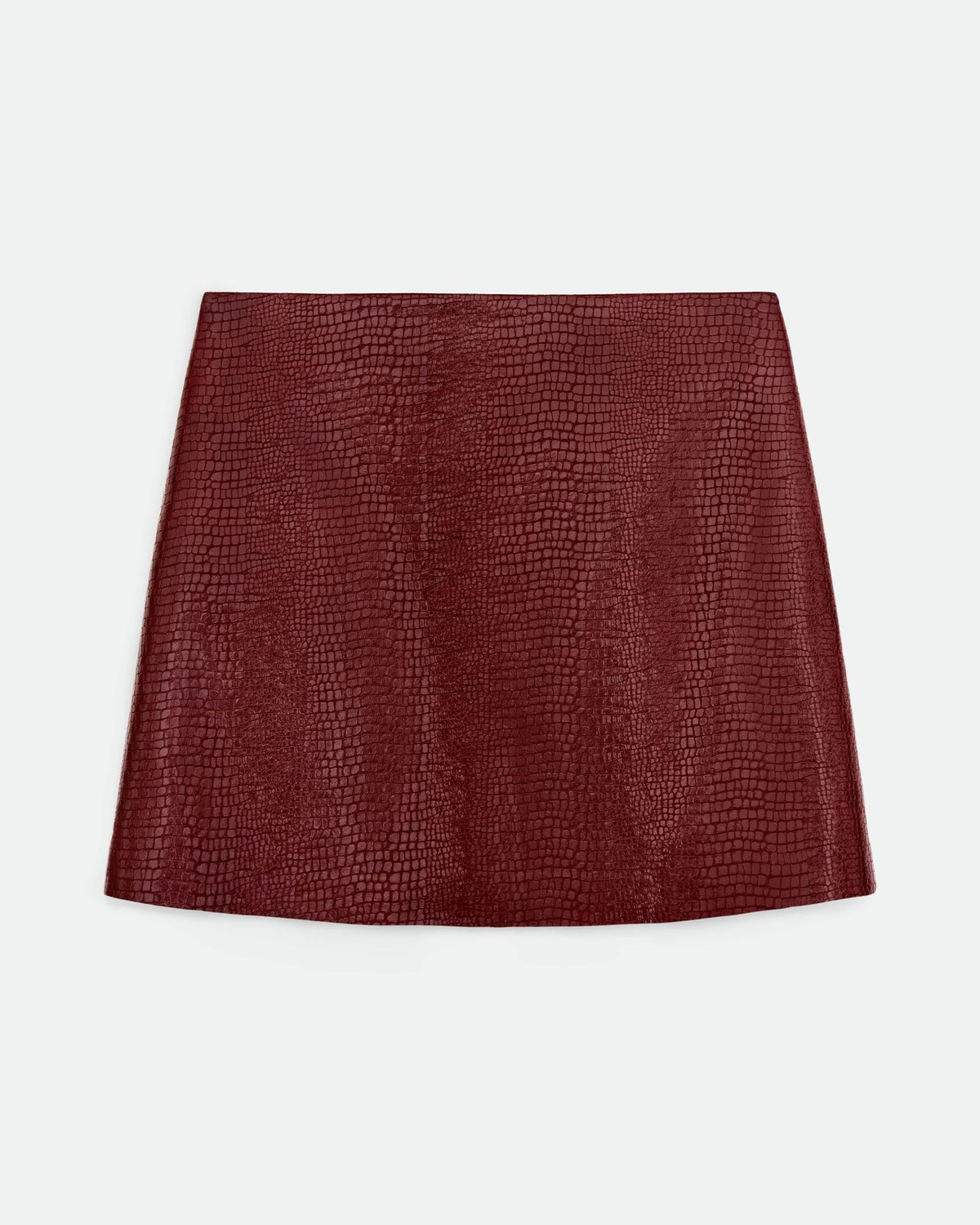 Textured Mini Skirt in Faux Leather