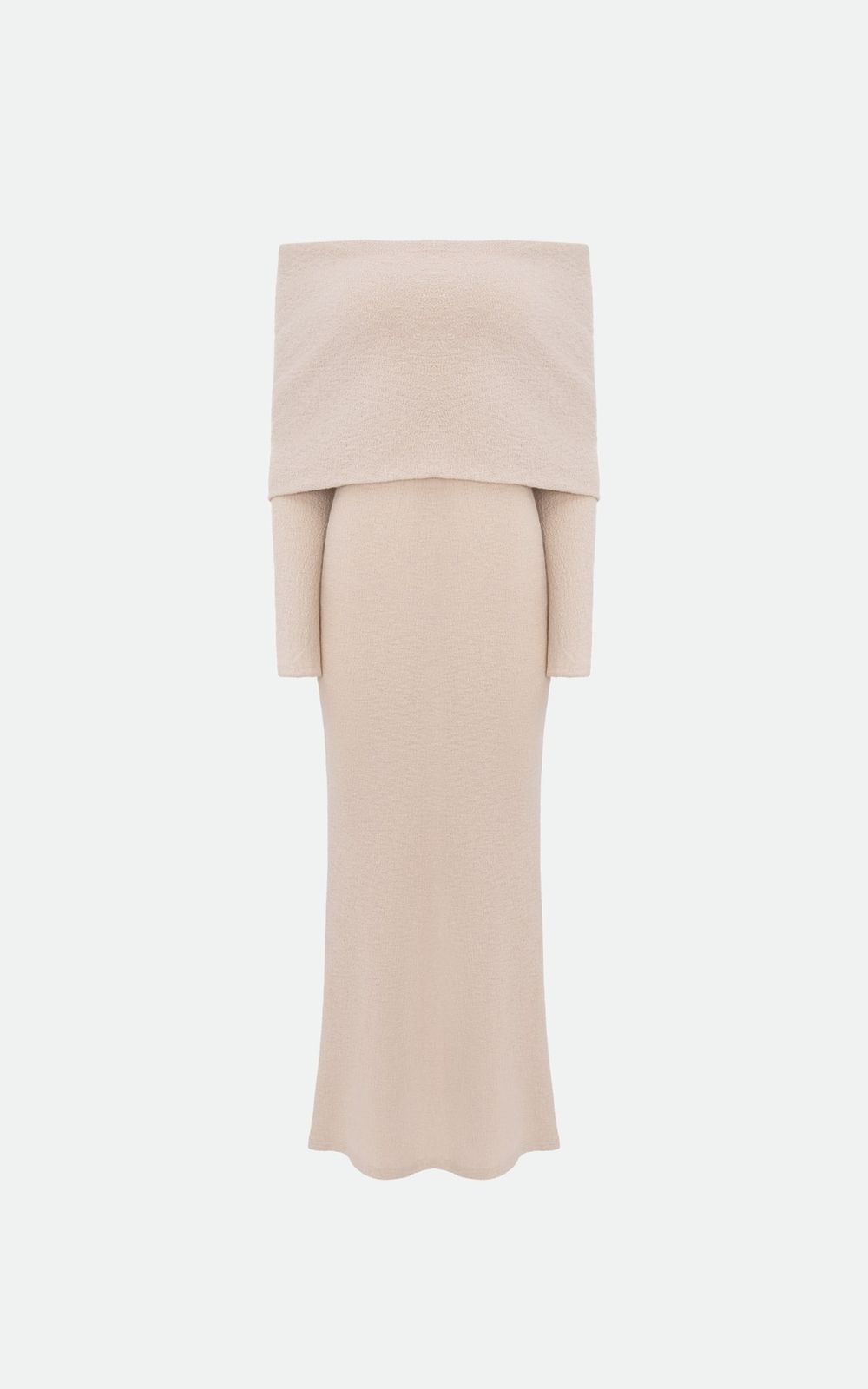 JOSEPHINE Premium Boucle Turn-Down Maxi Dress