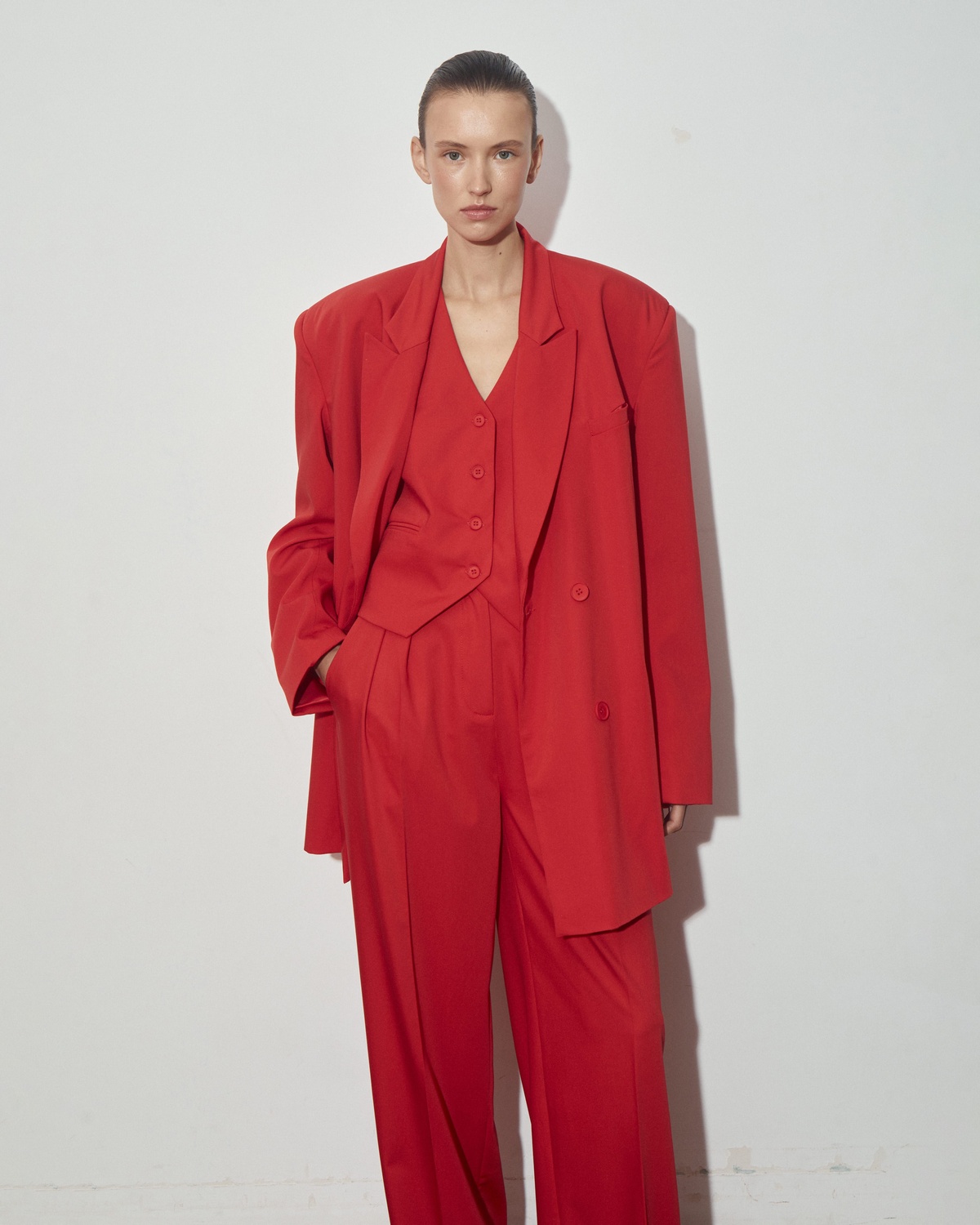 Pleated Flowy Palazzo Pants 
