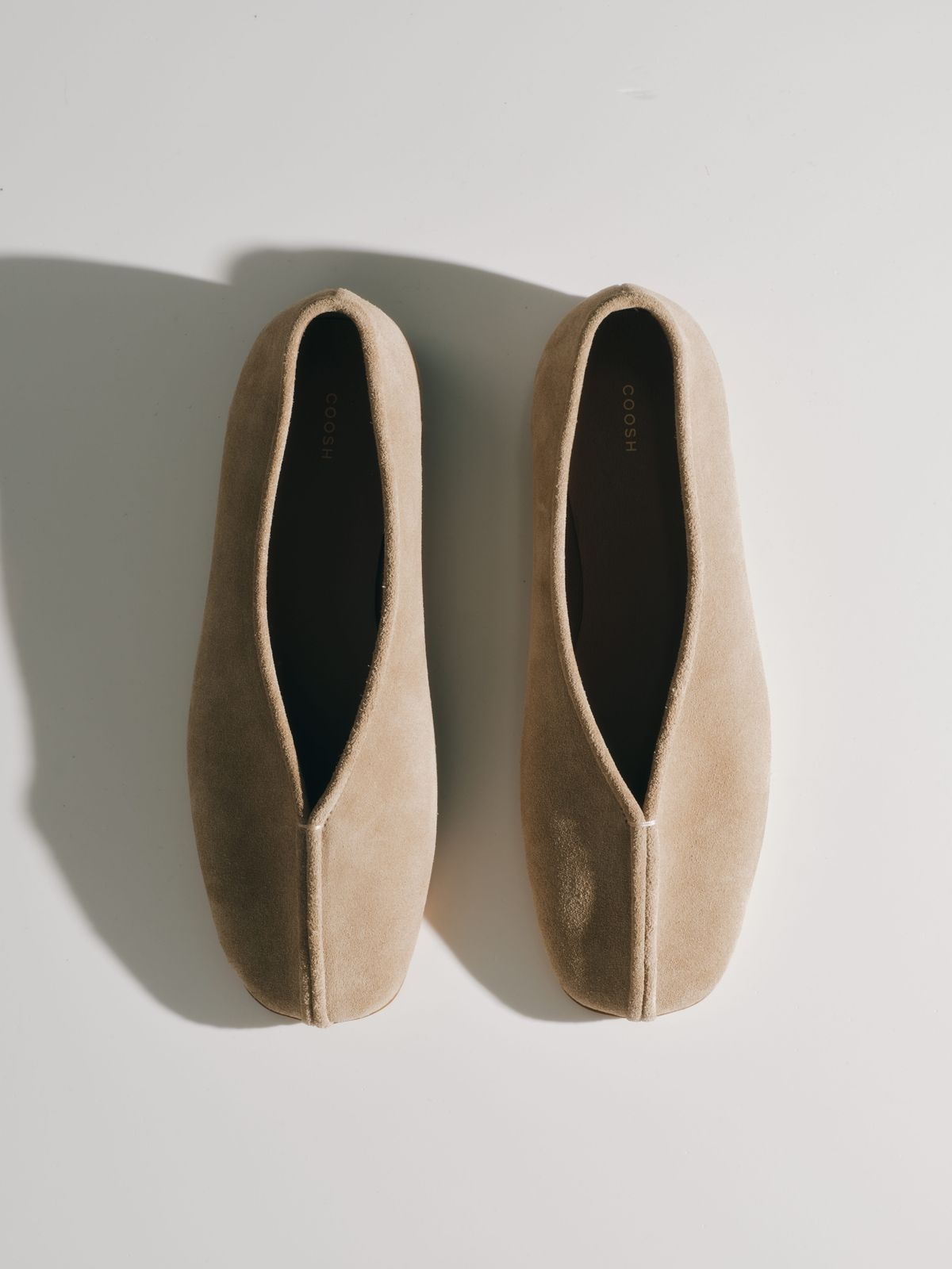 Square Toe Suede Ballet Flats CALLA