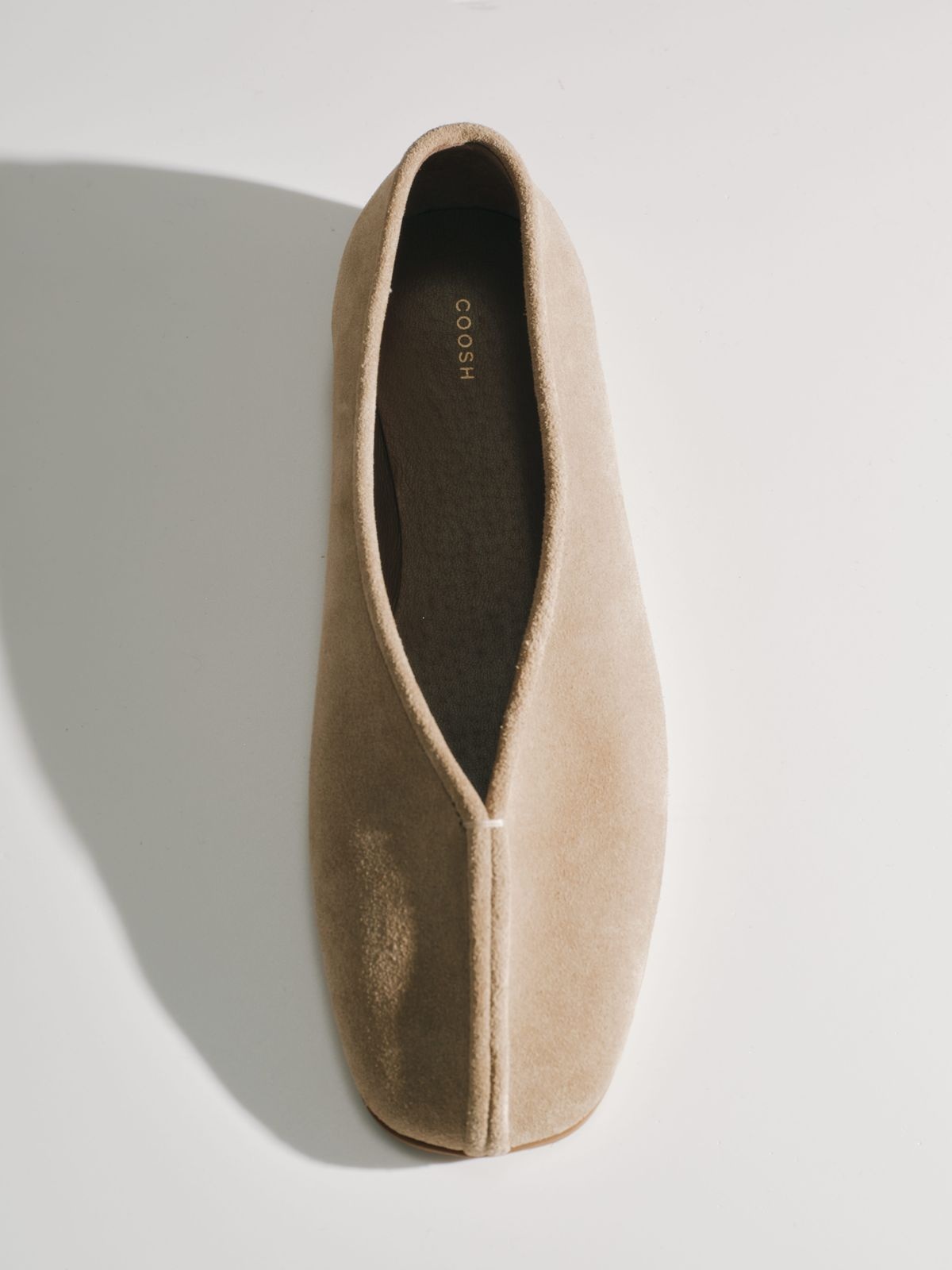 Square Toe Suede Ballet Flats CALLA