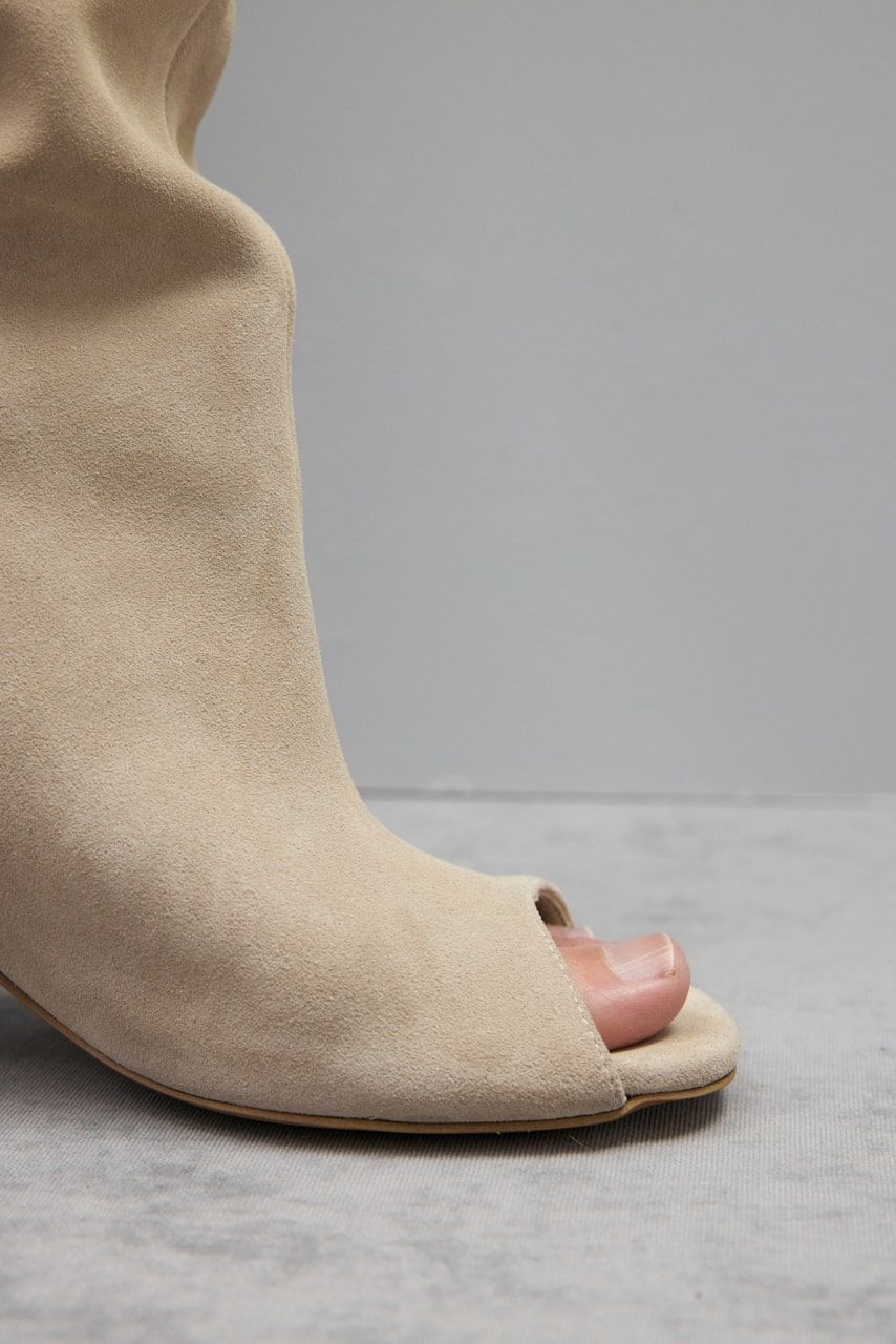 Suede SAFARI BOOTS with Open Toe