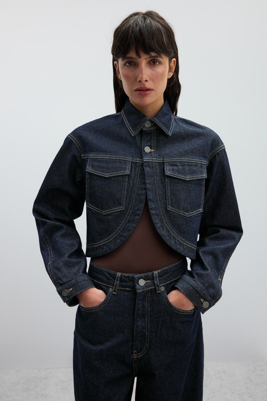 RAW DENIM Cropped Jacket