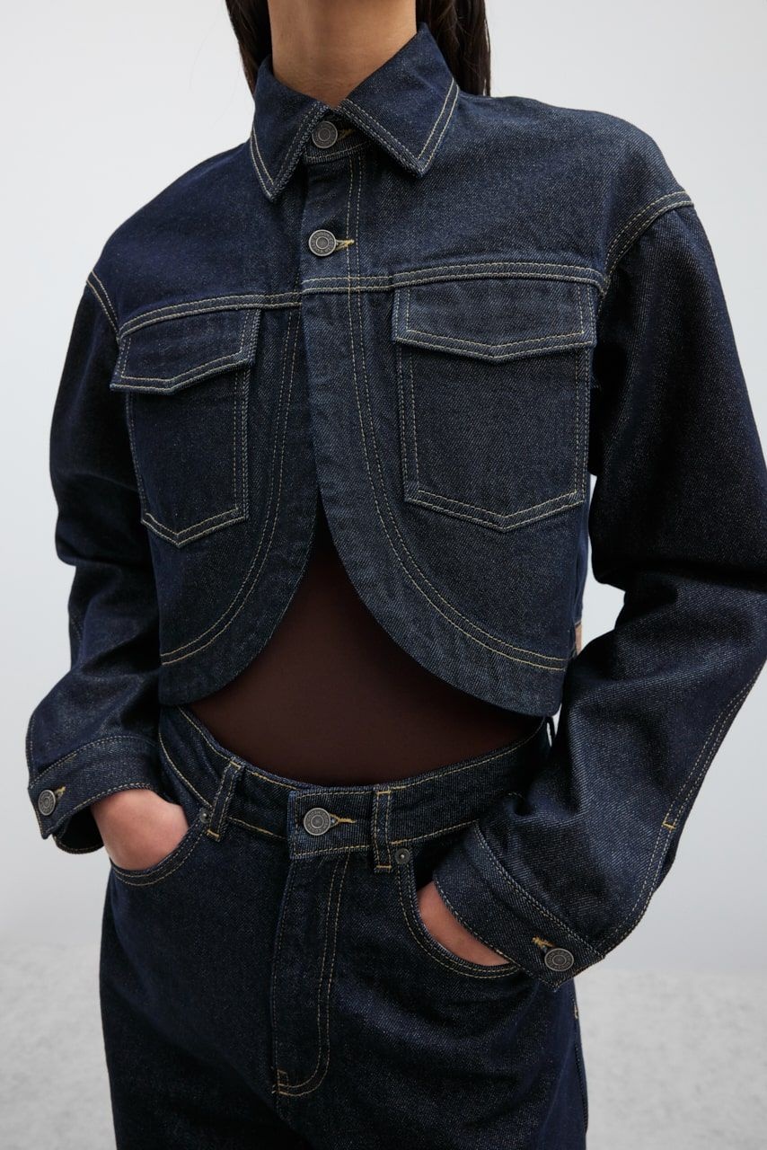 RAW DENIM Cropped Jacket