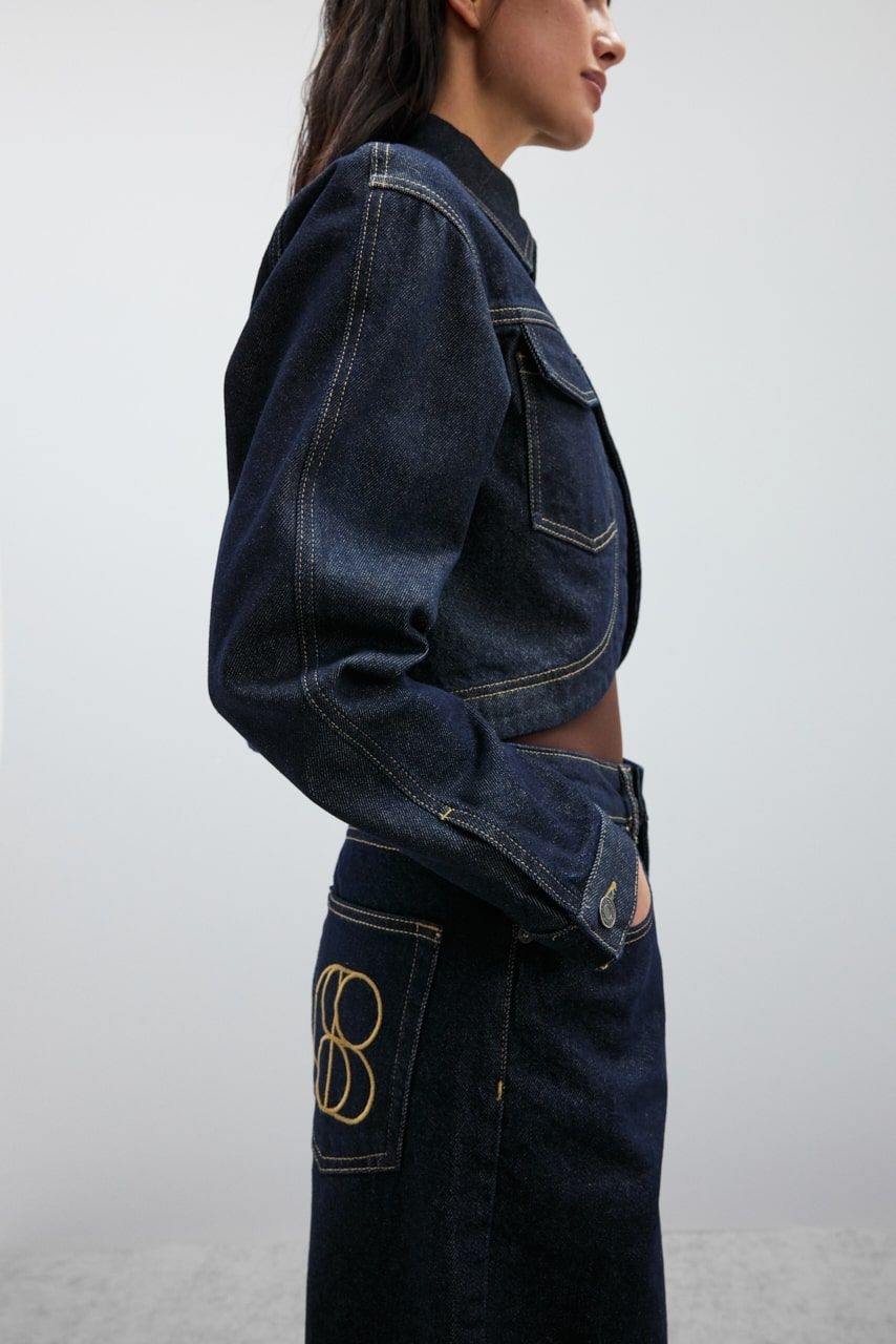 RAW DENIM Cropped Jacket