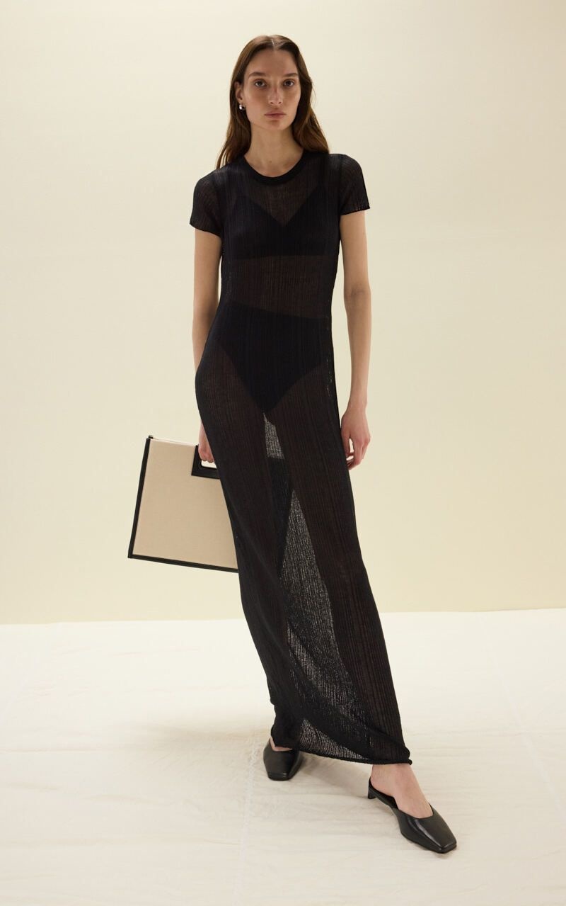 Translucent Viscose Maxi Dress