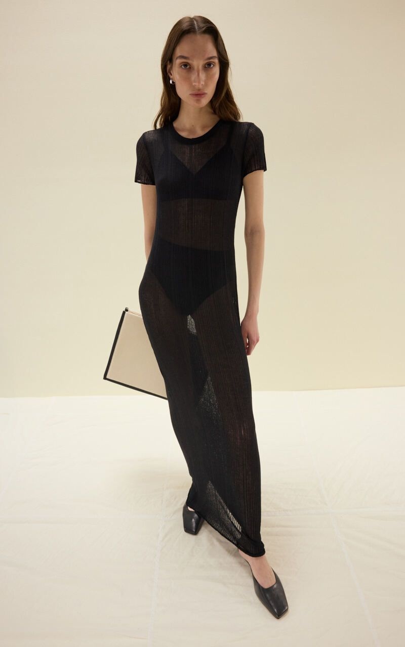 Translucent Viscose Maxi Dress