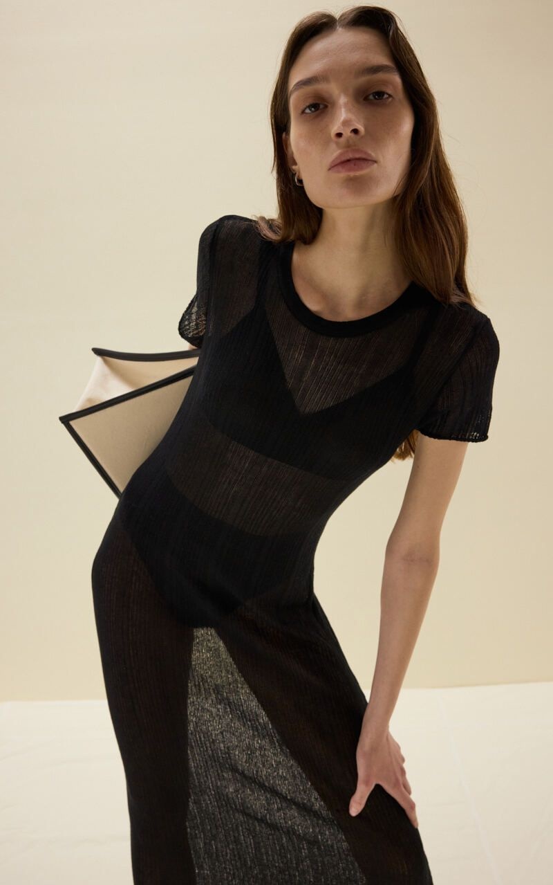 Translucent Viscose Maxi Dress