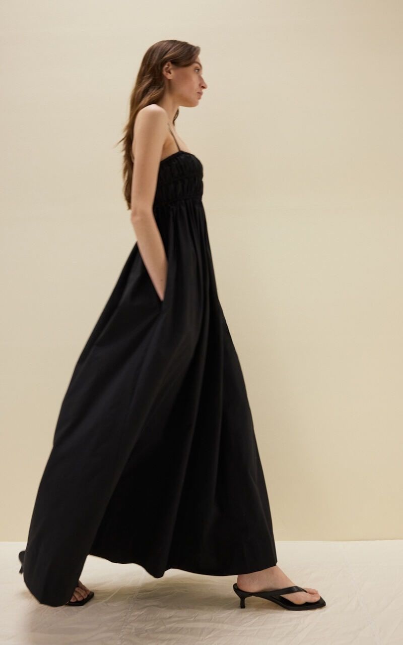 SAVANNA Maxi Cotton Sundress with Thin Straps
