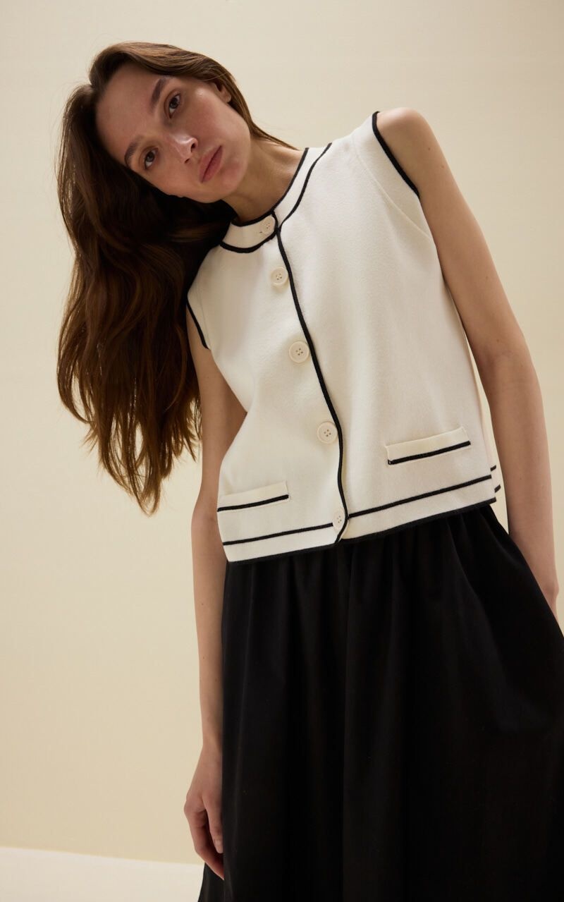 Contrast Stitch Vest