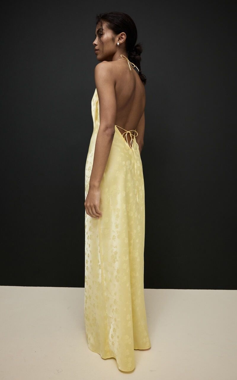 ROSE Satin Maxi Slip Dress