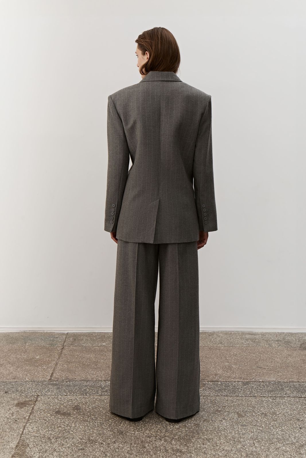 Striped Wool Transformer Blazer JIL