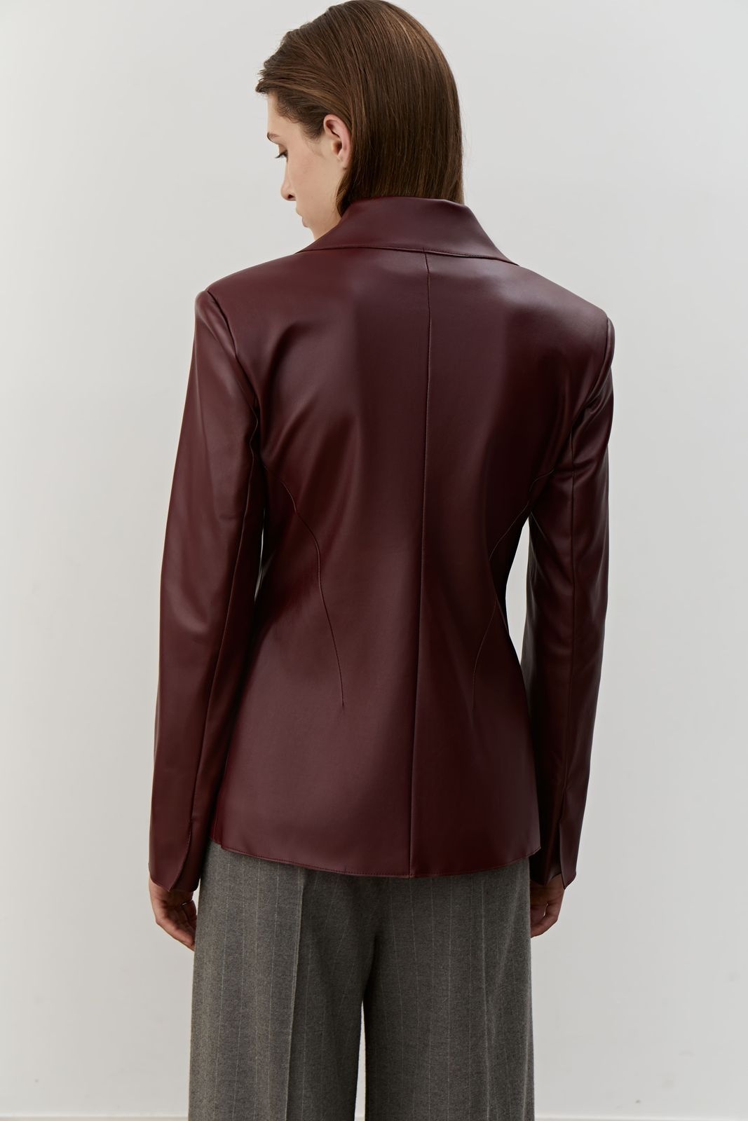 Silhouette Shirt SAGE in Smooth Leather