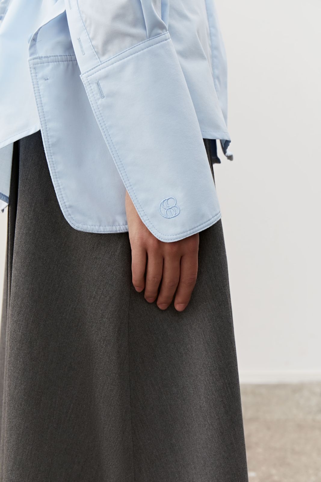 Fitted Shirt with Decorative Tie Belt
